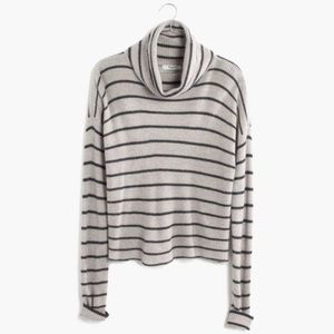 Madewell Ribbed Turtleneck Stripe Sweater